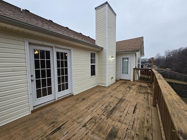 view of wooden terrace