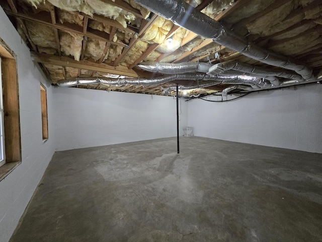 view of basement