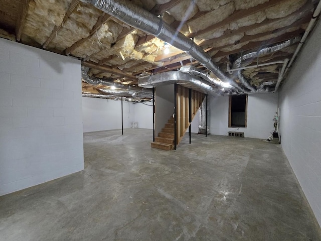 view of basement