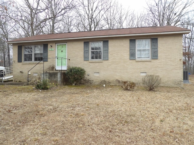 view of front of house featuring central AC