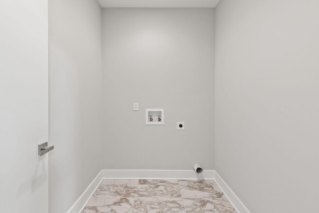 laundry room featuring washer hookup and hookup for an electric dryer