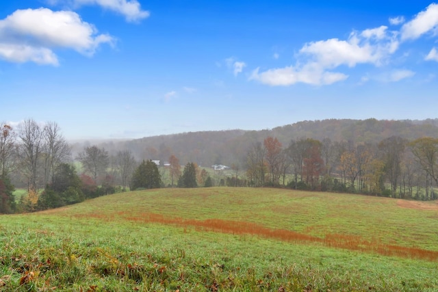 mountain view with a rural view