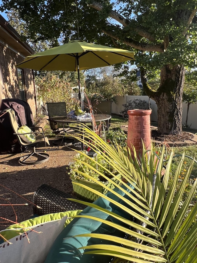 view of patio / terrace featuring a fenced backyard