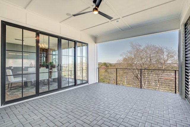 view of patio / terrace with ceiling fan