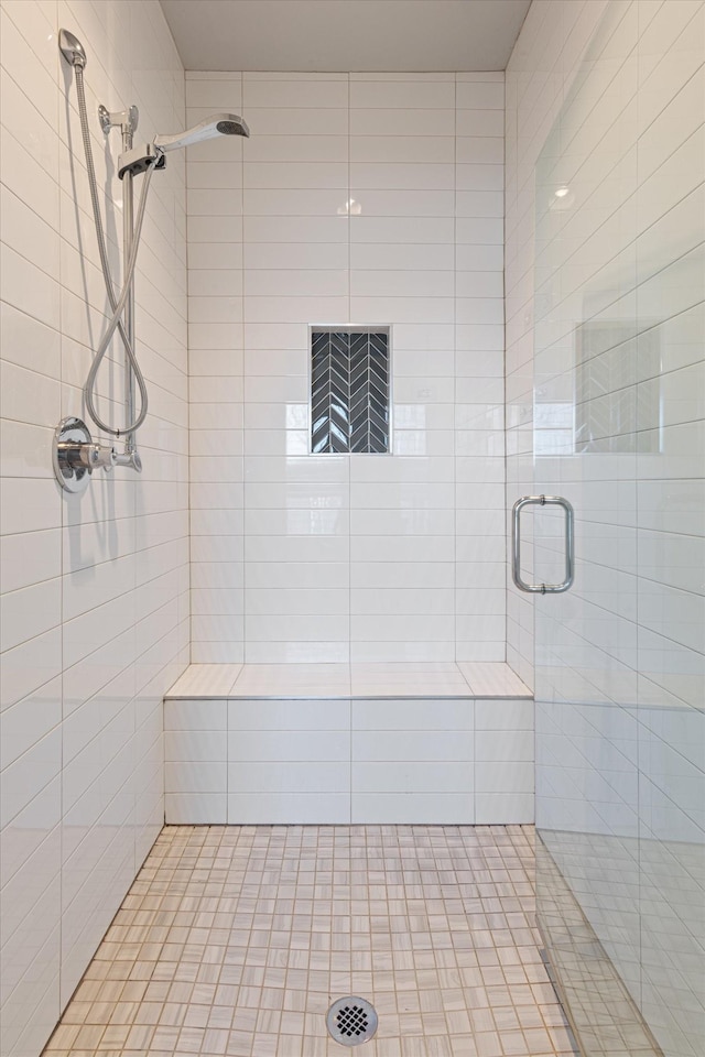 bathroom with an enclosed shower