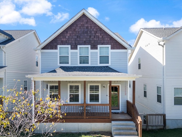 view of front of house with covered porch