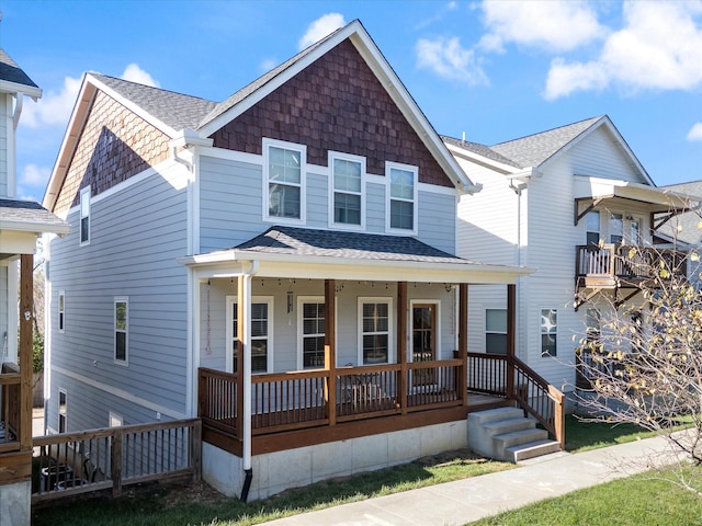 view of front of house featuring covered porch