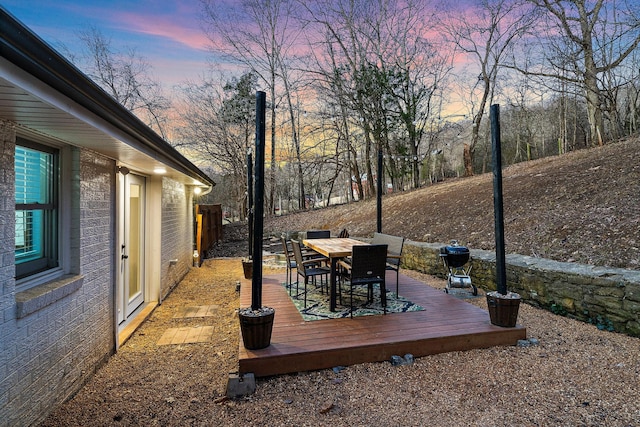 view of deck at dusk