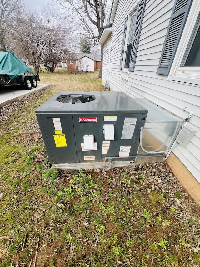 exterior details with central air condition unit