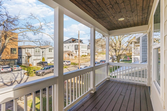 deck featuring a porch