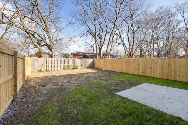 view of yard featuring a patio area