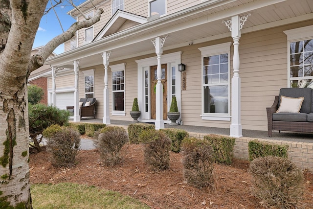 property entrance with a porch