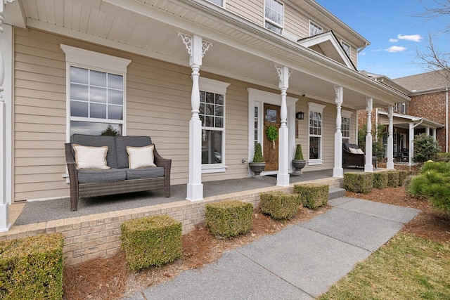 entrance to property with a porch