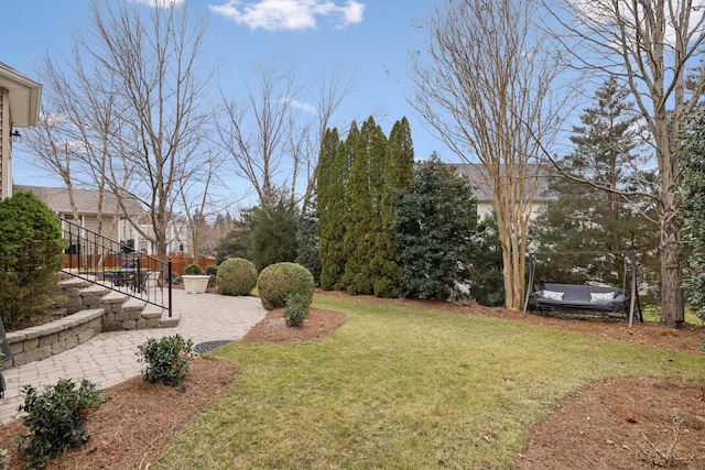 view of yard featuring a patio