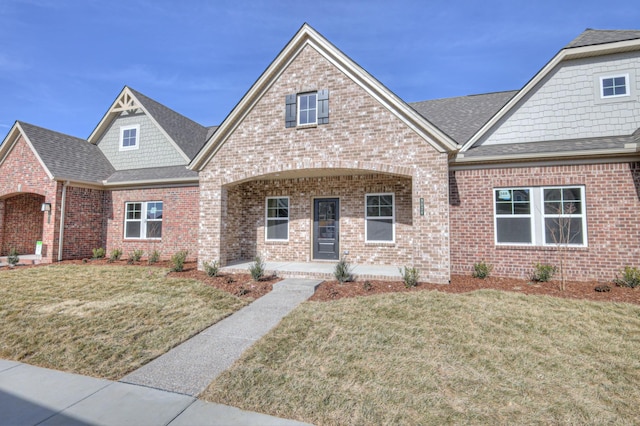 view of front of house with a front yard