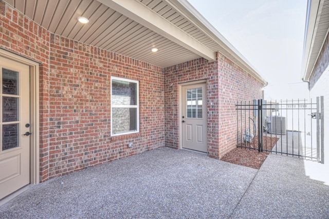 view of patio / terrace featuring cooling unit