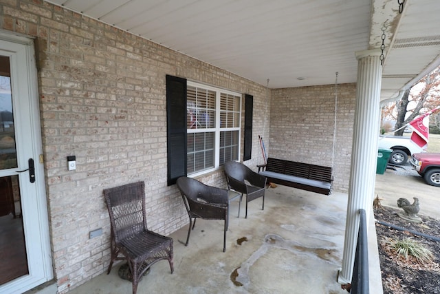 view of patio / terrace with a porch