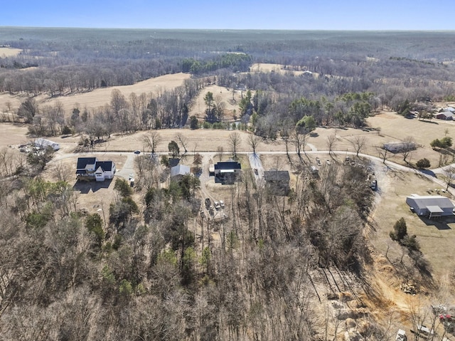 drone / aerial view with a rural view