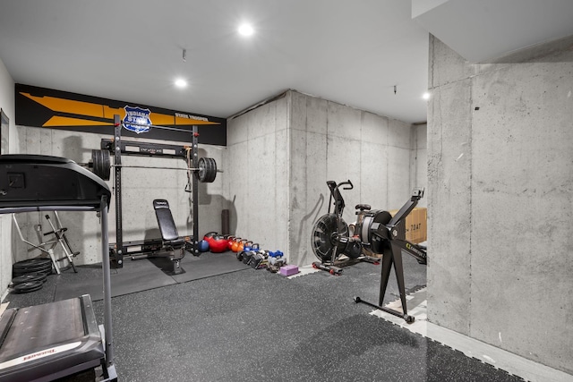 view of workout area