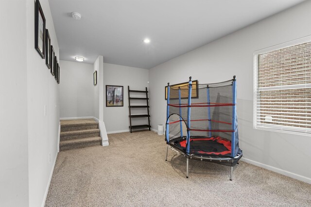 playroom featuring carpet