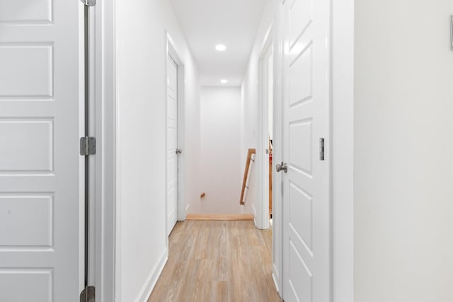 hall featuring light hardwood / wood-style floors