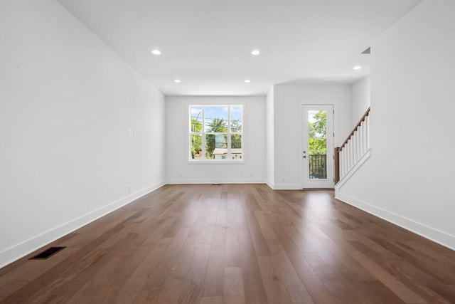 entryway featuring dark wood-type flooring