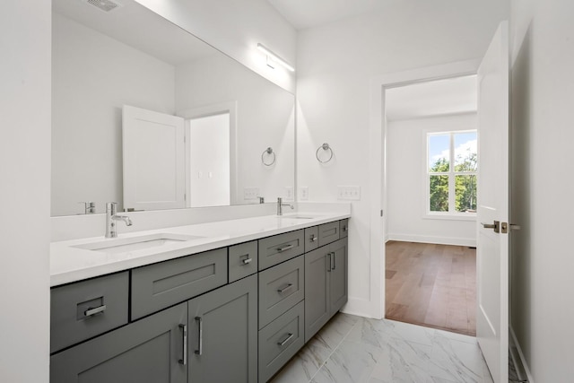 bathroom with vanity