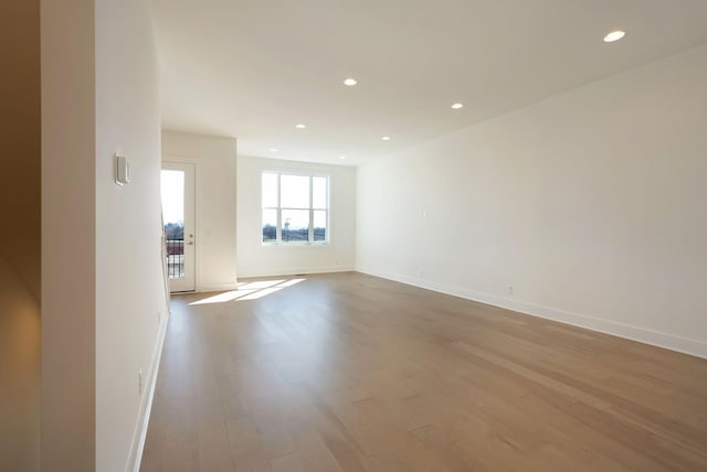 empty room featuring light hardwood / wood-style flooring