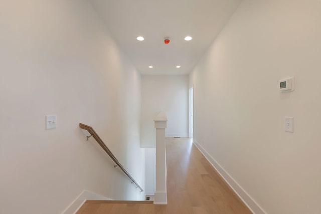 hallway featuring light hardwood / wood-style floors