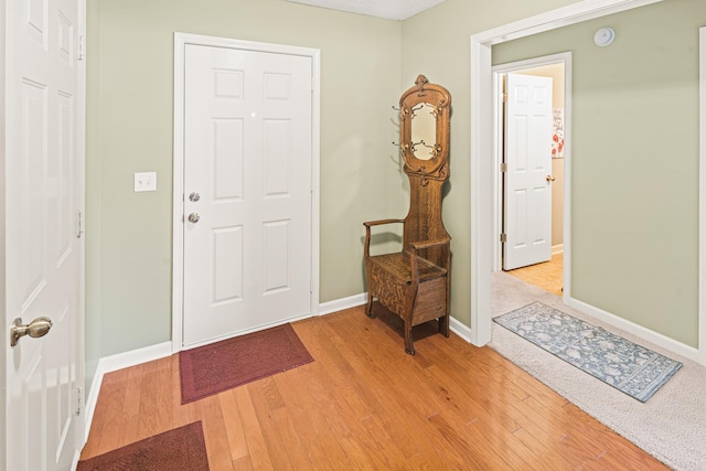 foyer entrance featuring light hardwood / wood-style flooring