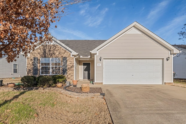 ranch-style home with a garage