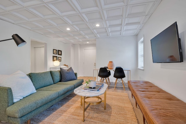 living room featuring wood-type flooring