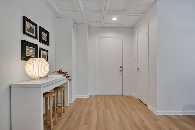 interior space with light wood-type flooring