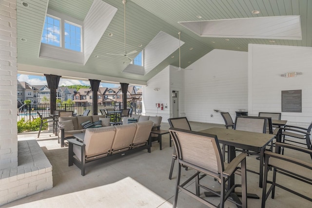 view of patio / terrace with an outdoor hangout area