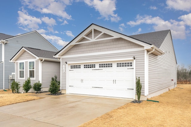 view of front facade featuring a garage