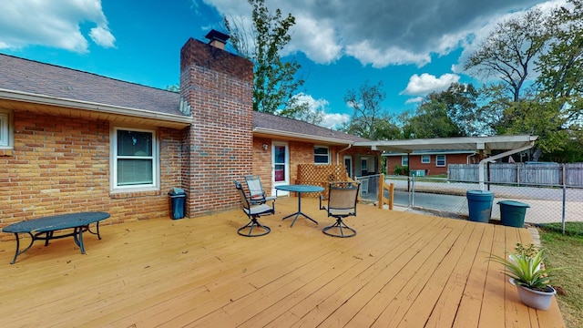 view of wooden terrace