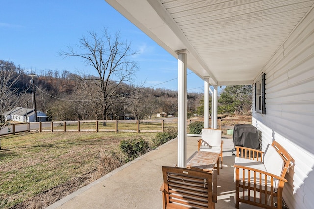 view of patio featuring area for grilling