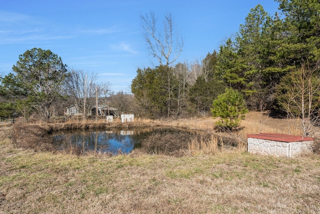 view of yard featuring a water view