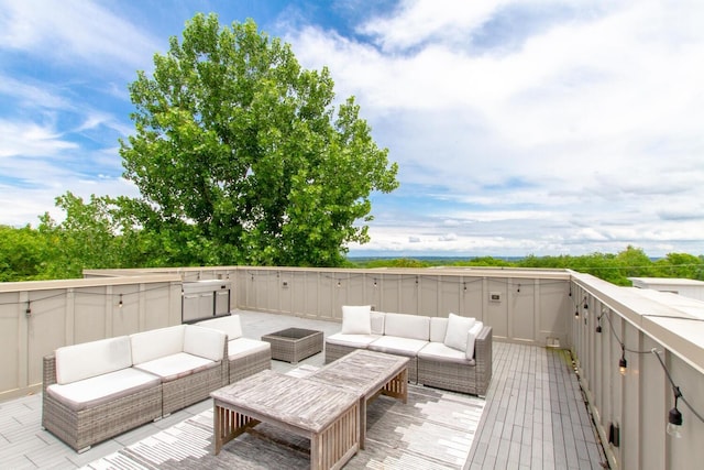 view of patio with outdoor lounge area