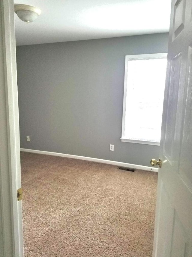 unfurnished room with carpet floors