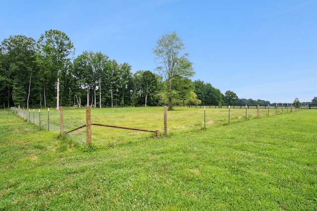 view of yard featuring a rural view