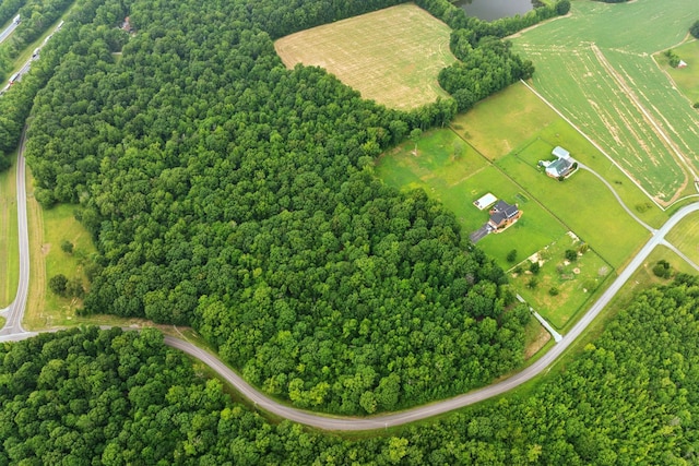 drone / aerial view with a rural view