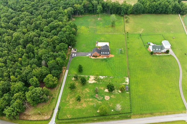 bird's eye view featuring a rural view