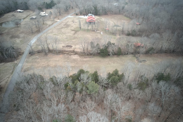 aerial view featuring a rural view