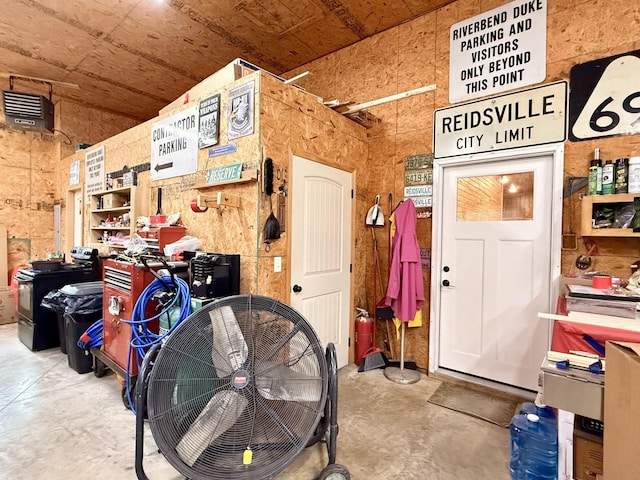 view of storage area