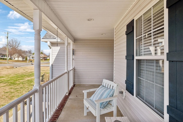 balcony with covered porch