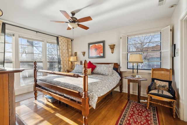 bedroom featuring wood-type flooring