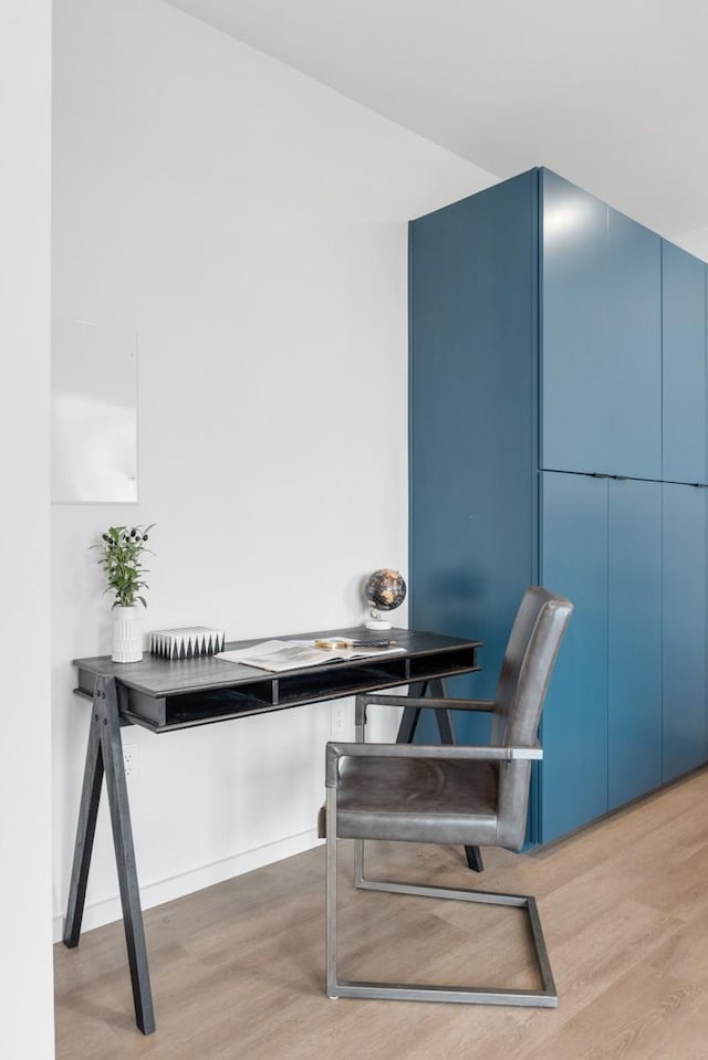 office area featuring wood-type flooring