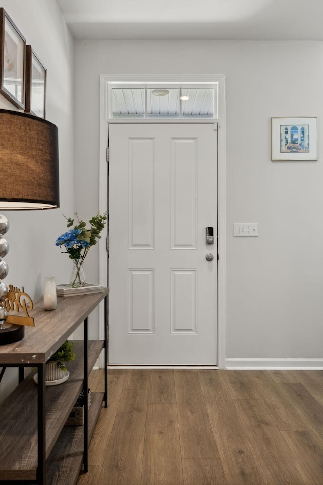 entrance foyer featuring hardwood / wood-style floors