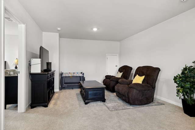 view of carpeted living room